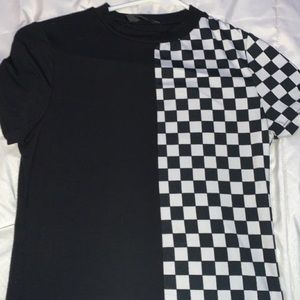 B&W Checkered Fitted Shirt